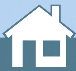 Icon blaues Haus